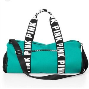 PINK Victoria's Secret Turquoise Travel Duffle Bag